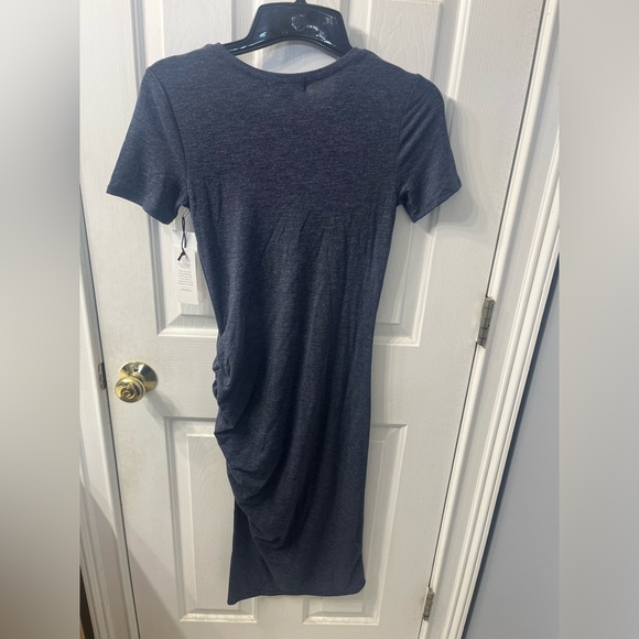 Treasure & Bond Blue T-Shirt Ruched Dress Size Xsmall - Picture 5 of 8